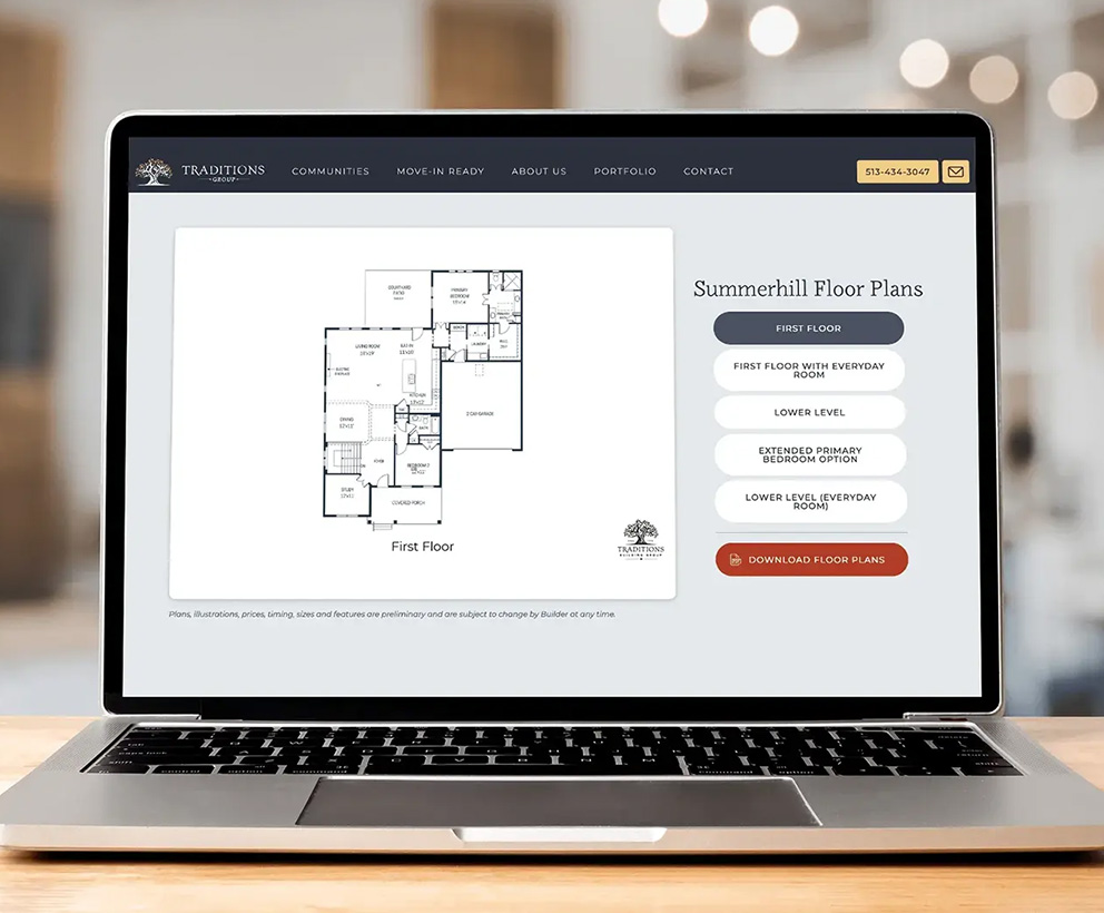 Traditions floorplan view